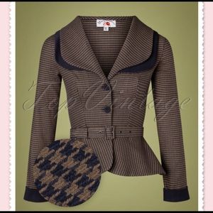 Miss Candyfloss 40s Ivanna Houndstooth Blazer